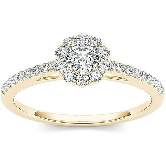 1/2 Carat T.W. Diamond 10kt Yellow Gold Engagement Ring