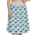 thumbnail image 1 of Women's Under The Sea Sketch Style Orcas A-line Printed Skirt Casual Wear, S, Pale Blue Blue Grey, by Ambesonne, 1 of 6