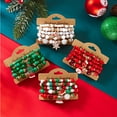 thumbnail image 4 of PISONIC Christmas Beaded Bracelets Set for Women, Handmade Clay Beads Letter Stretch Bracelets Bulk, Adjustable White Red Green Friendship Stackable Holiday Jewelry Gift, 4 of 9