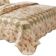 thumbnail image 2 of Denali 3 Piece Fabric Queen Size Quilt Set with Floral Prints, Multicolor, 2 of 6