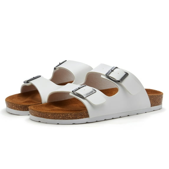 Weestep Cork Footbed Leather Insole Women's Sandal(5.5-6, White)