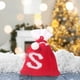 thumbnail image 1 of Bolsa de regalo tejida con letras del alfabeto | Bolsa bordada para dulces navideños | Adorno navideño personalizado | Mini bolsa colgante para decoración del árbol, 1 of 5