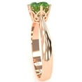 thumbnail image 5 of Crown Setting Peridot Engagement Ring In 14k Rose Gold, 5 of 6