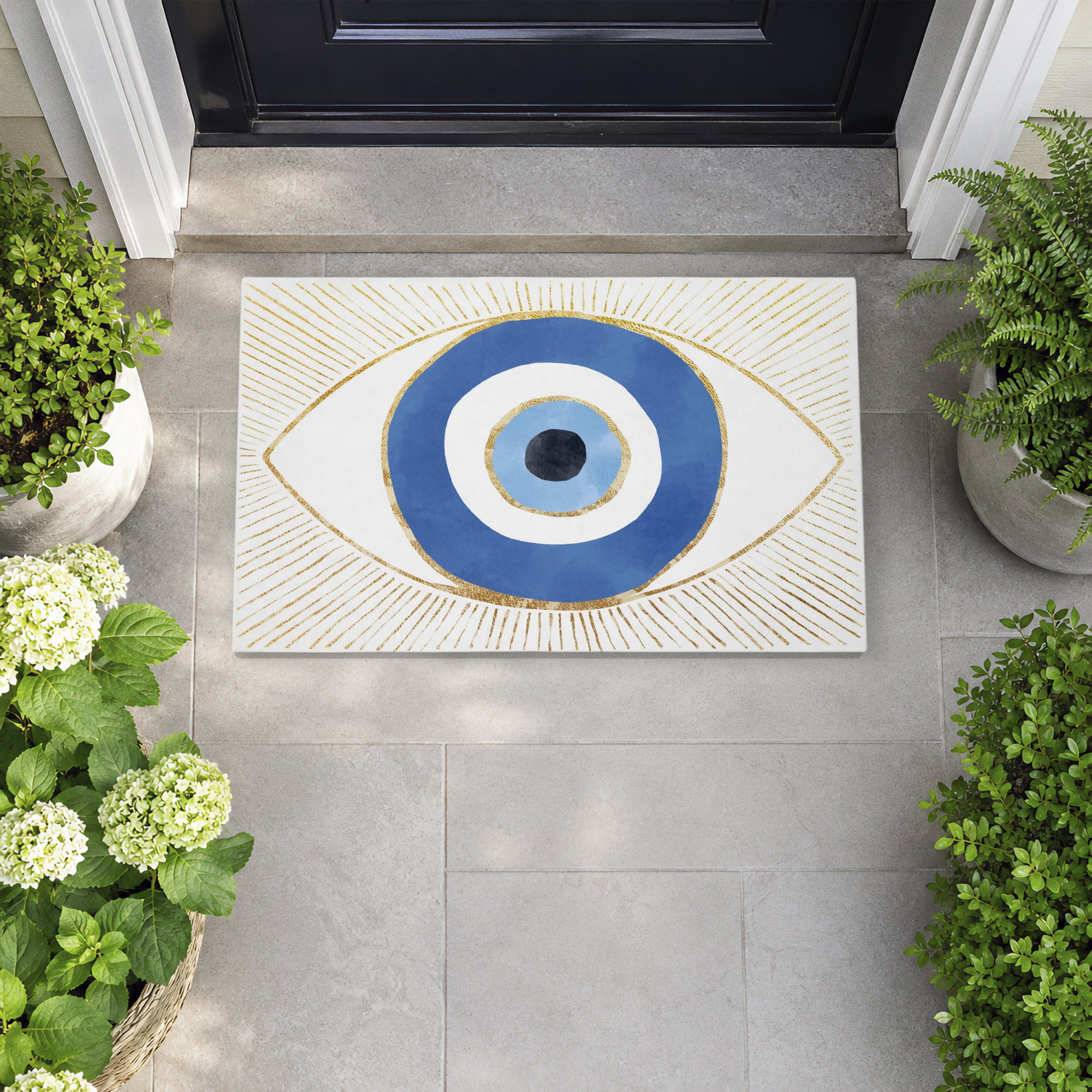 Stupell Industries Symbolic Evil Eye Protection Printed Outdoor Door Floor Mat, design by Ziwei Li