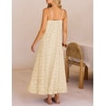 thumbnail image 4 of Merokeety Womens Summer Spaghetti Maxi Dress Sleeveless Floral Lace Eyelet Beach Sundress Apricot m, 4 of 6