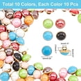 thumbnail image 2 of 100 Pcs 10mm Brass Resin Shank Buttons 10 Colors Half Domed Sewing Buttons Half Ball Buttons Single Hole Buttons for Crafts Clothes, 2 of 9