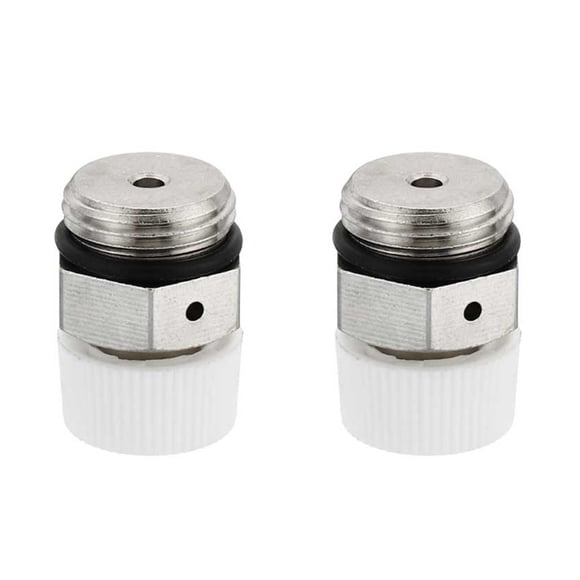 2Pcs BSP Male Thread Nickel Plated Brass Manual Radiator Air Vent Plug Valve