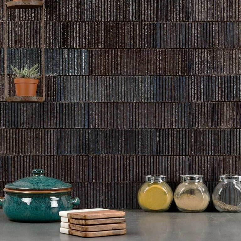 Westport Summit Dark Denim 2 in. x 9 in. Glazed Clay Wall Tile (30 Pieces 4.3 sq. ft. / Case) Westport Summit Dark Denim 2 in. x 9 in. Glazed Clay Wall Tile (30 Pieces 4.3 sq. ft. / Case)