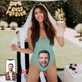 thumbnail image 2 of MKLEKYY Trajes De Baño Mujer Completo Women Fashion Diy Letter Print Piece Swimsuit Sexy Bikini Swimwear Bathing Sleeveless Backless Swimsuit 637, 2 of 3