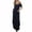 black, variant on Pretty Comy Women's Dresses Halter Strapless Long Loose Waist Ruffle Ankle length Dress