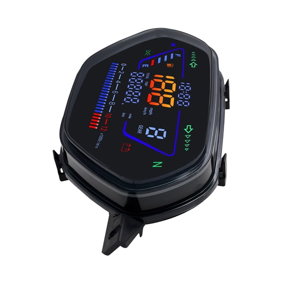 Motorcycle Speedometer with Multifunction Display Easy to Install Motorcycle Electronic Gauge Waterproof for WAE100