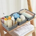 thumbnail image 4 of Paniers de Rangement en Plastique, Paniers Peu Profonds, Gris, 6 Unités, 4 of 8