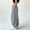 thumbnail image 5 of Luvrsol Womens Sweatpants Oversized Drawstring Jogger Sweatpants High Waist Loose Solid Casual Jogger Pants, Gray S, 5 of 7