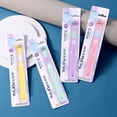 thumbnail image 3 of Cepillo de dientes de tres lados con cerdas suaves de color macaron y protección bucal de tres cabezales para adultos, 3 of 5