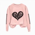 thumbnail image 5 of Towmus Women's Cute Love Heart Sweatshirt Casual Long Sleeve Crew Neck Sweatshirts Fall Loose Fit Y2k Pullover Tops, 5 of 6