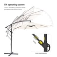 thumbnail image 4 of Sonerlic 10ft Outdoor Patio Hanging Offset Umbrella with Steel Frame for Yard,Poolside and Deck,Beige, 4 of 7