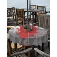 thumbnail image 2 of Outdoor Tablecloth with Umbrella Hole for Patio/Picnic/Party/Camping, Red Cement Gray Waterproof Table Cloth Round Cover Washable, Modern Abstract Art Red (Dia 60"), 2 of 8