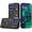 Black, variant on For Moto G Stylus 5G 2026/2025 Beautiful Diamond Metallic Design Metal Chrome Edged Hybrid - Black