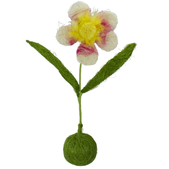 Northlight 19" Large Daisy Flower Artificial Spring Floral Table Top Decoration - Green/Pink