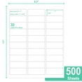 thumbnail image 4 of L LIKED Address Labels Printable White Sticker Paper, Laser/Inkjet Printing - Matte 1" x 2-5/8" 30 per Sheet (15,000 Labels, 500 Sheets), 4 of 4