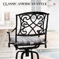 thumbnail image 5 of Crestlive Products Outdoor Swivel Bar Stools with Sunbrella Cushion Set of 4, 350LBS Capacity All-Weather Patio Bar Chair with Armrests & Footrest for Deck, Backyard, Balcony (Milano Char), 5 of 9