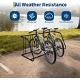 thumbnail image 4 of Single Side 6 Bike Floor Rack 110 Inch Length Freestanding  Parking Stand In Ground Grid Design for Garages Streets Yards and Bike Events Heavy Duty Storage (Black, Single Side 6 Bike), 4 of 7