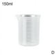 thumbnail image 3 of Vaso medidor de plástico transparente con forma de V para laboratorio, vaso medidor volumétrico para té y leche, para cocina, 3 of 5