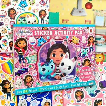 Gabby's Dollhouse Stickers Ultimate Activity Pad for Kids - Dreamworks Set with Over 1000 Gabby's Dollhouse and Friends Stickers, Scenes, Activity Pages, More | Dreamworks Art Set for Boys Girls