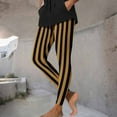 thumbnail image 4 of Womens Halloween Leggings Color Block Stripe Printed Stretchy Leggings Yoga Pants High Waisted Leggings for Women, 4 of 8