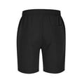 thumbnail image 4 of DPTALR George Men's Cotton Shorts,Casual Elastic Waist with Drawstring,Lightweight Workout Lounge Beach Jersey Sweat Shorts,Black,Big and Tall Men M, 4 of 5