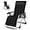 Deep Black, variant on H&ZT Chair,Folding Lounge Recliners with Removable Soft Pad,Headrest and Footrest,Sun Tanning Chair for Indoor and Outdoor,Support 440 LBS (1, Deep Black)