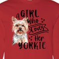 thumbnail image 4 of Inktastic A Girl Who Loves Her Yorkie Long Sleeve T-Shirt, 4 of 5