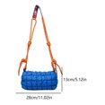 thumbnail image 5 of Bolso Bandolera Acolchado para Mujer Con Correa Cuerda Trenzada Diario () Azul, 5 of 5