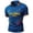 Blue, variant on Colombia 2026 Soccer Cup Fan Jersey for Men, Short Sleeve Polo Shirt with Cityscape & Tricolor Graphic, Breathable Mesh Sports Top, 1 PC Red L