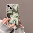 thumbnail image 4 of Wavy Pattern Painted Case For iPhone 14 Funda Makeup Mirror Cases For iPhone 15 11 14 12 13 Pro Max X XR XS Max Shockproof Cover UC28 For iPhone XS Max, 4 of 6