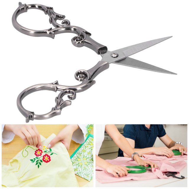 Scissors, Stainless Steel Gourd Embroidery Scissors for DIY Sewing Beauty Trimming and Retro Collection