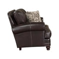 thumbnail image 5 of Lexicon Milford Faux Leather 2-Piece Upholstered Sofa Set in Brown, 5 of 13
