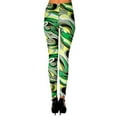 thumbnail image 2 of Lady's Printed Leggings - Abstract Shapes in Green Legging, 2 of 4