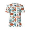 thumbnail image 5 of Wukai Cute Tableware Print Men's Short-Sleeved Mesh T-Shirt,Quick-Dry Short Sleeve Workout T-Shirt-X-Small, 5 of 8
