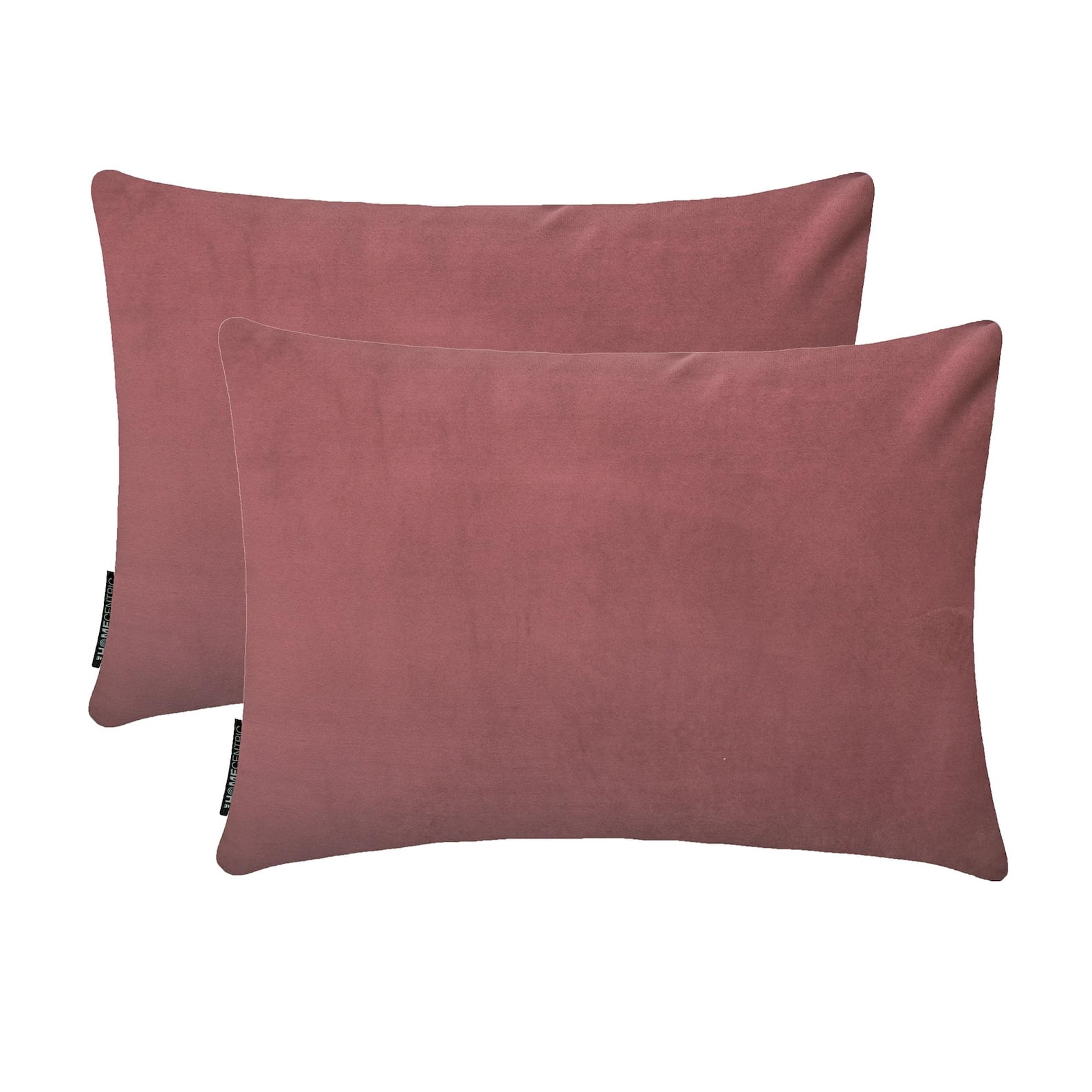 Blush Pink Luxury Lumbar Pillow Cover 20"x26" | Pack of 2 Modern Velvet Oblong Pillow Cover Solid | Plain Solid Pillowcases for Bed, Couch & Sofa, Modern Home Décor - Blush Pink Velvet Dream
