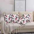 thumbnail image 7 of Throw Pillow Covers, red white flowers black Soft Square Pillow Cases with Invisible Zipper for Couch Bed Sofa, Farmhouse Fall Home Decor 18"x18", 7 of 7