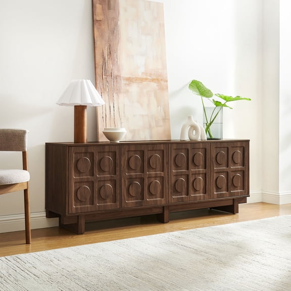 Modway Knox 71 Inch TV Stand in Walnut by Modway