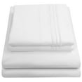 thumbnail image 2 of Olivia Branch 1800 Thread Count Microfiber Bed Sheet Set Full - White, 2 of 2