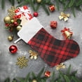 thumbnail image 6 of Elegant Tartan Christmas Stockings Christmas Presonalized Large Stocking Sock, Set of 1 Xmas Party Winter Decor Candy Bag Family Holiday Gift, 17.7 Inch, 6 of 7