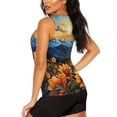 thumbnail image 3 of Daiia Sunset Sky Sunflower Printed Womens Workout Tops for Women Quick-dry Tank Tops Mesh Yoga Shirts Athletic Running Tank Tops Sleeveless Gym Clothes-Medium, 3 of 7