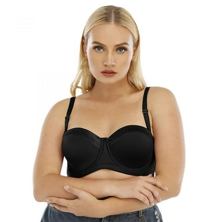 

ZDMATHE Plus Size Bra Lingerie Ultra-thin Cup Bras for Women Steel Trust Anti-lower Brace Underwear
