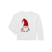 Wonder Nation Girls Long Sleeve Embellished T-Shirt, Sizes 4-18 & Plus