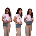 thumbnail image 6 of Cowhide Leather Womens Shoulder Purse Small Cross Body Organizer Bag with..., 6 of 9
