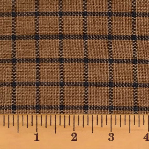 JCS Tuscan Brown 6 Check Homespun Fabric Sold by the Yard
