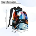 thumbnail image 4 of KLL Abstract Cubist Printer Print Laptop Backpack,Lightweight Backpack for Women Men Travel Daypack Fit for Travel Hiking Weekend, 4 of 6